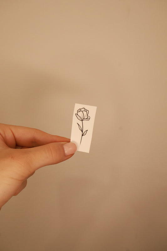 Peony Temporary Tattoo