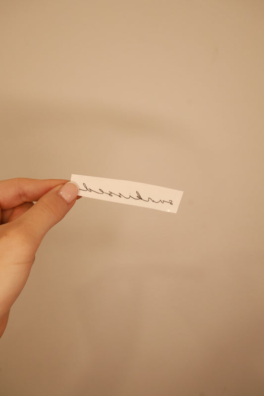 'sunkissed' temporary tattoo