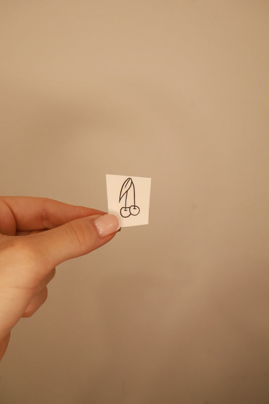 Cherry temporary tattoo