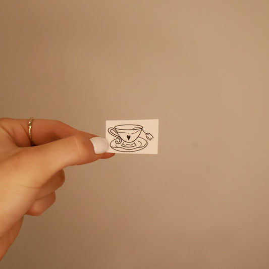 Tea Cup Temporary Tattoo