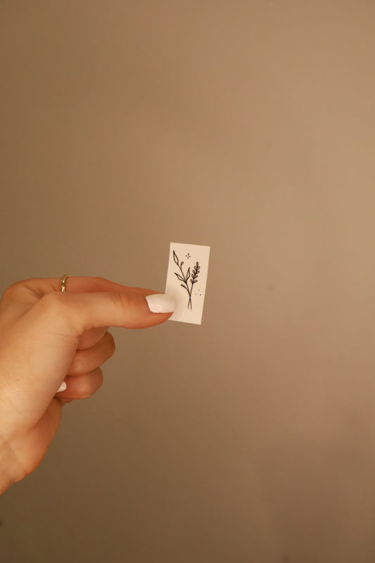 Lavender Temporary Tattoo