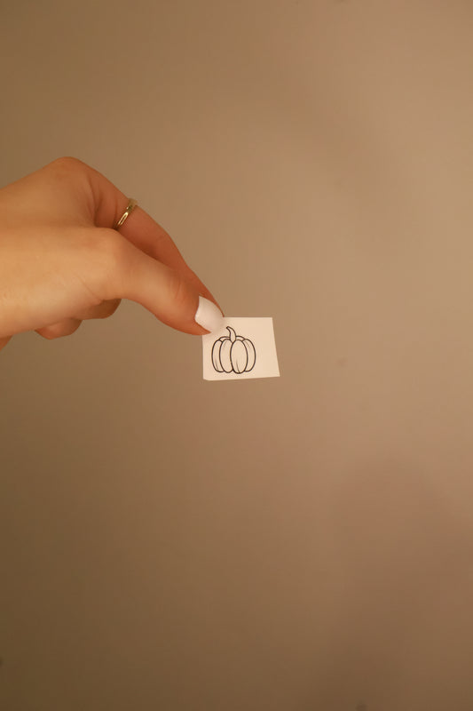 Pumpkin Temporary Tattoo