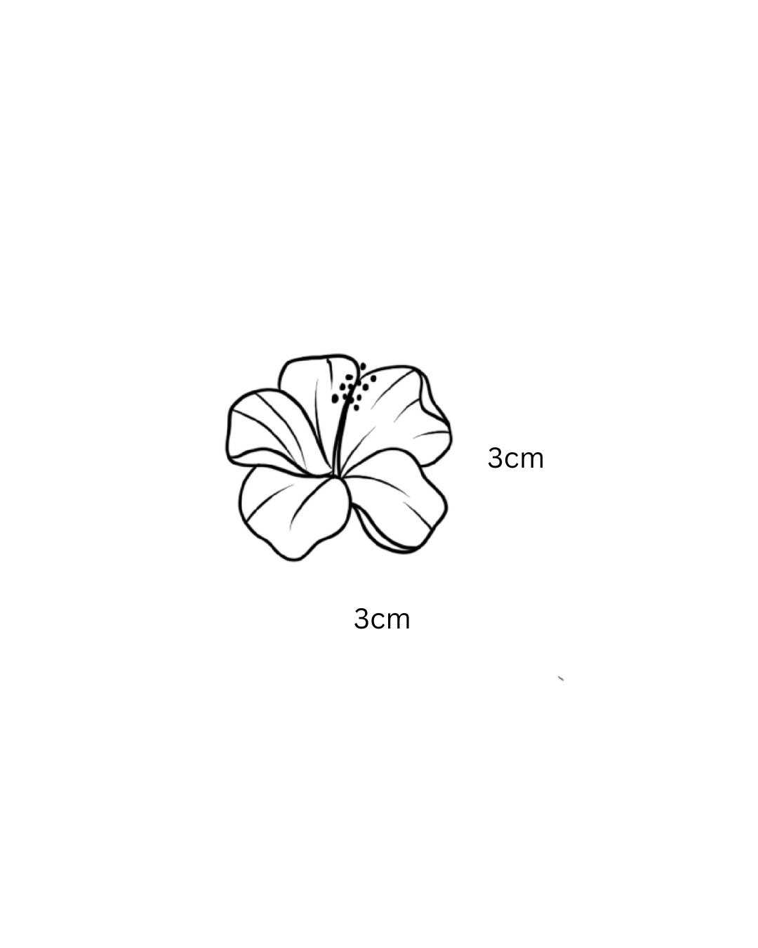 Hibiscus flower temporary tattoo