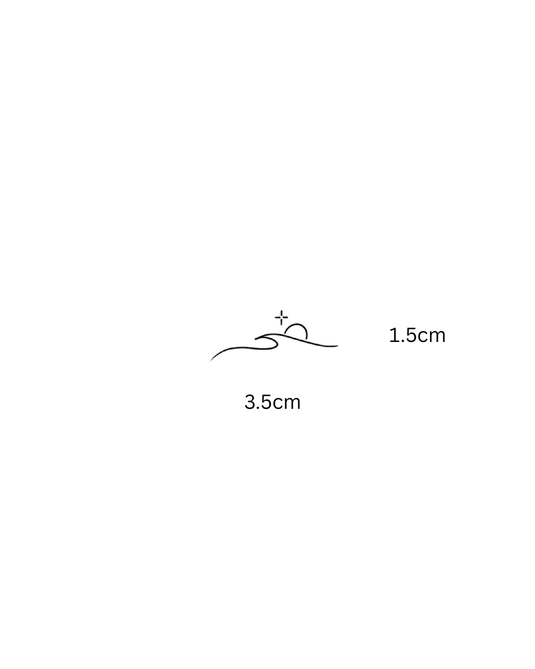 Wave temporary tattoo