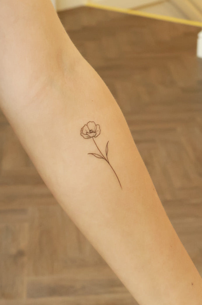 Poppy Temporary Tattoo