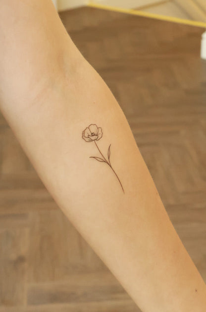 Poppy Temporary Tattoo
