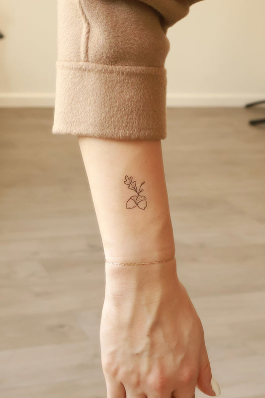 Acorn Temporary Tattoo