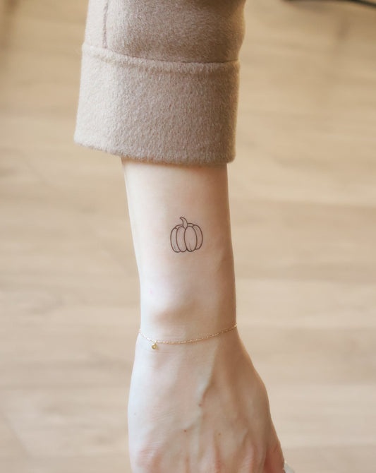 Pumpkin Temporary Tattoo
