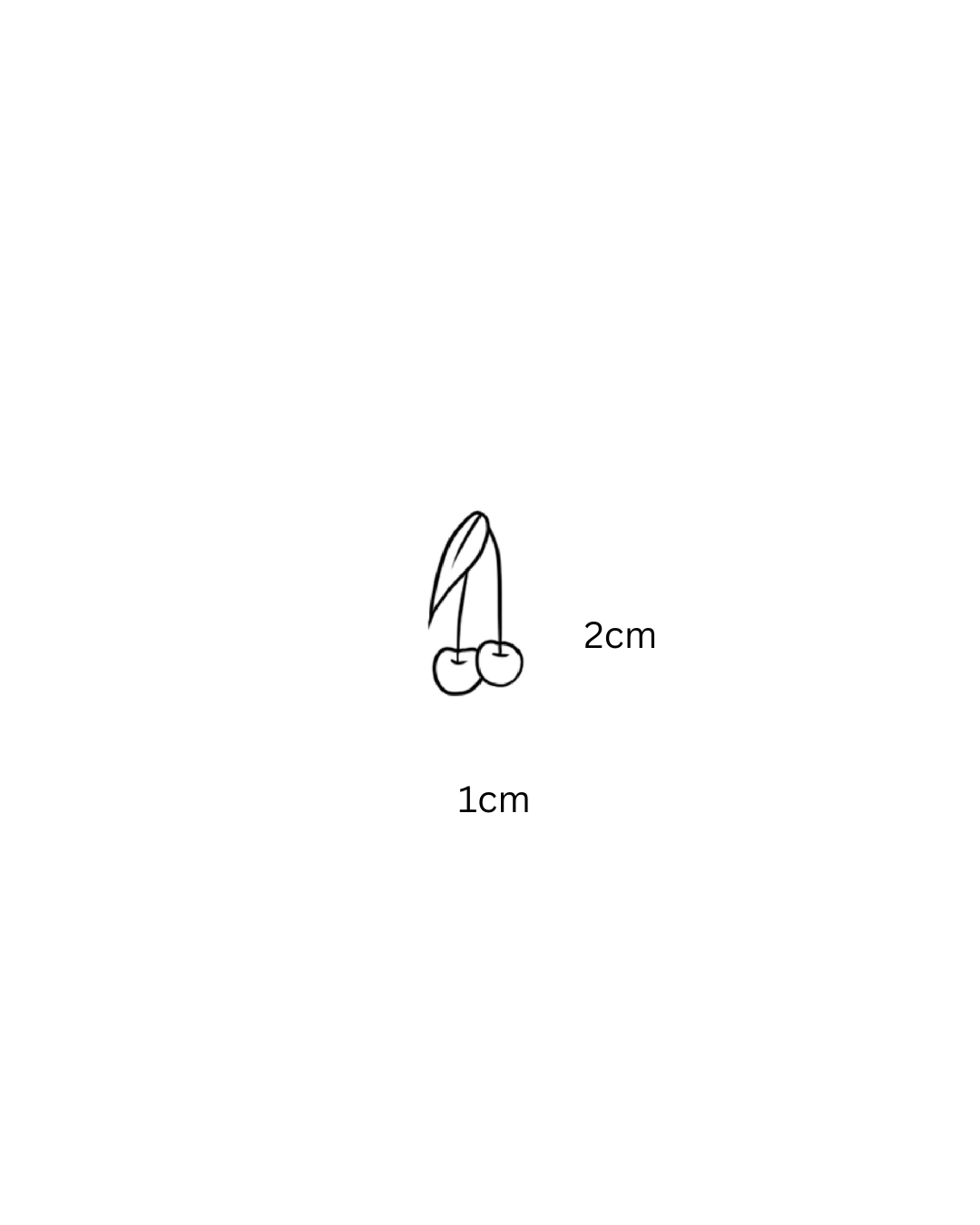 Cherry temporary tattoo