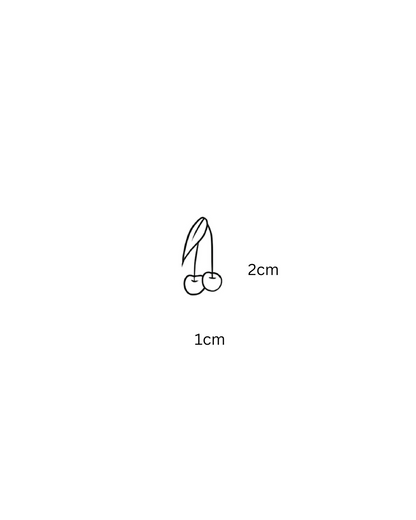Cherry temporary tattoo